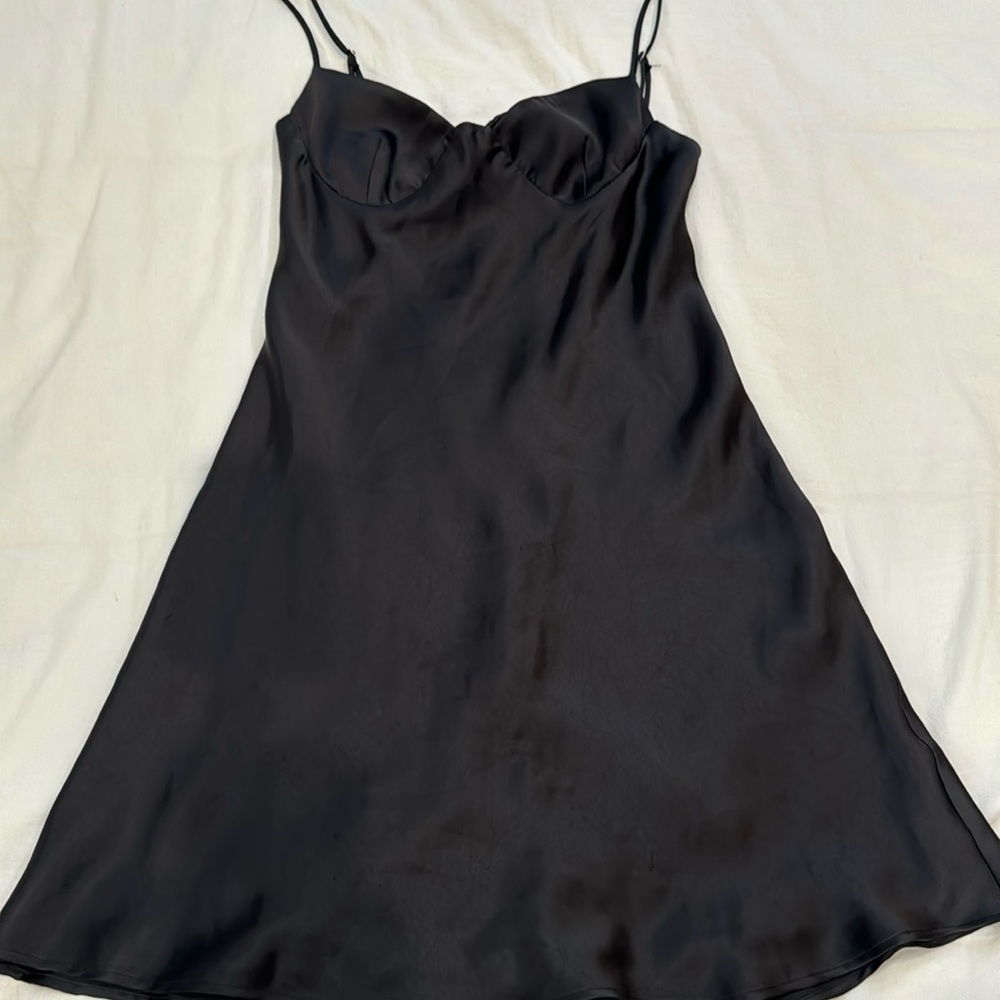 Zara Mini Satin Slip Dress, Size S